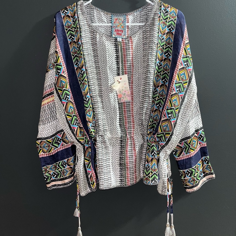 NWT Women’s Johnny Was  Patterned Blouse XS